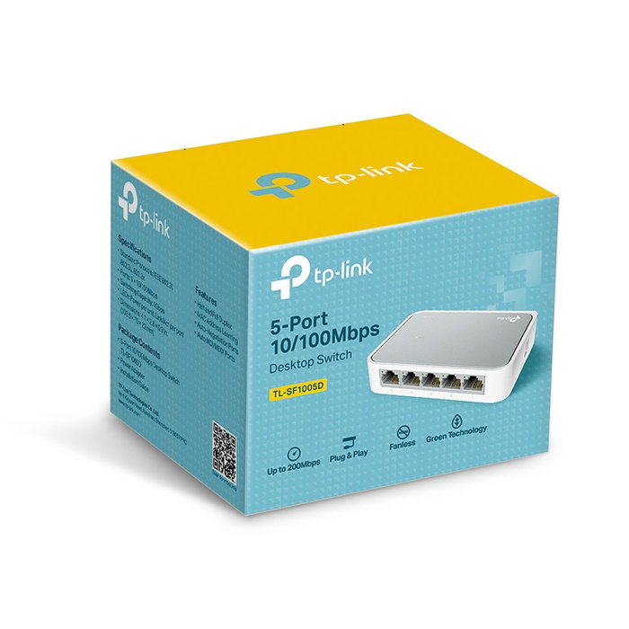 TP-Link TL-SF1005D Switch de Sobremesa 5 Puertos 10/100 Mbps Blanco TP-Link TL-SF1005D Switch de Sobremesa 5 Puertos 10/100 Mbps Blanco